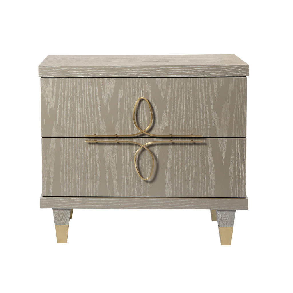 Chloe Nighstand With Drawers, front view