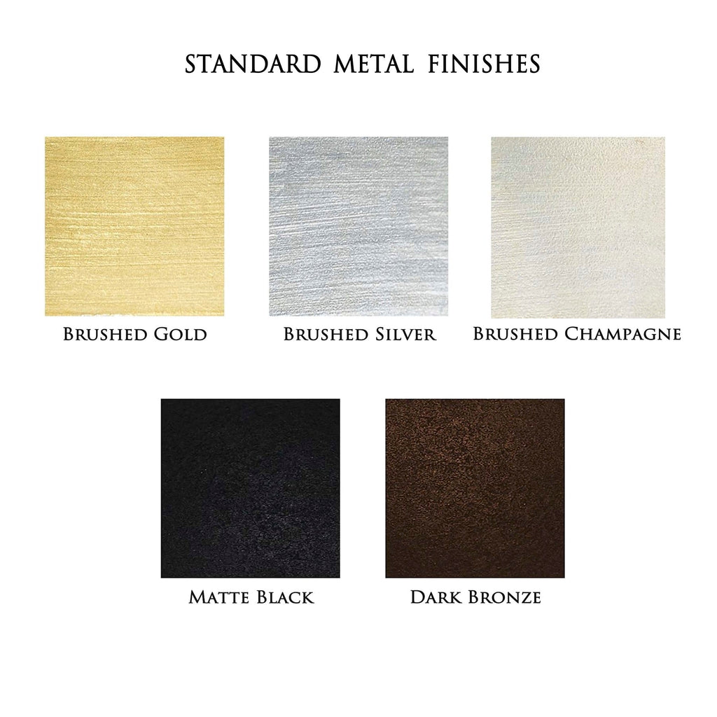 Color swatches for all five finish options