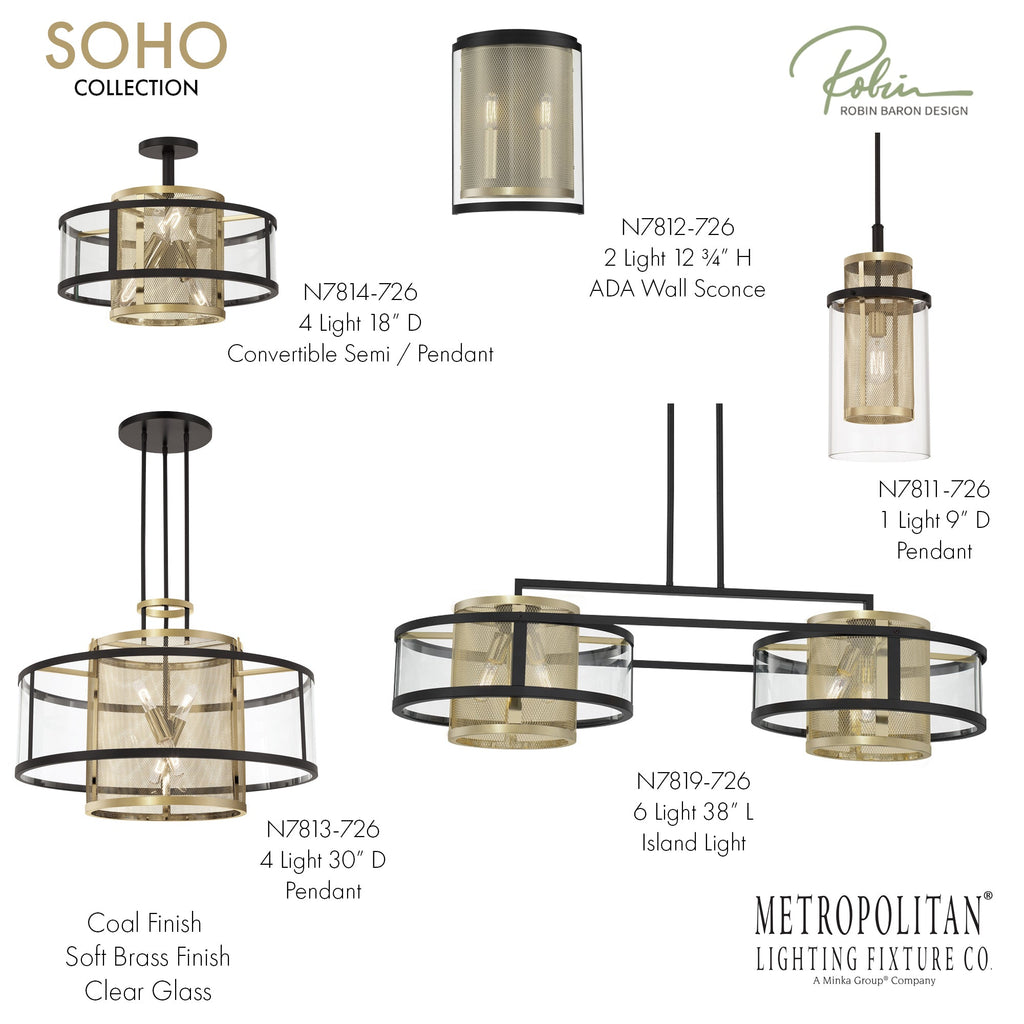 The full Soho Collection, designed by Robin Baron for the Minka Group