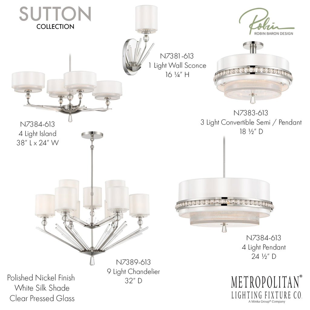 The full Sutton Collection, designed by Robin Baron for the Minka Group