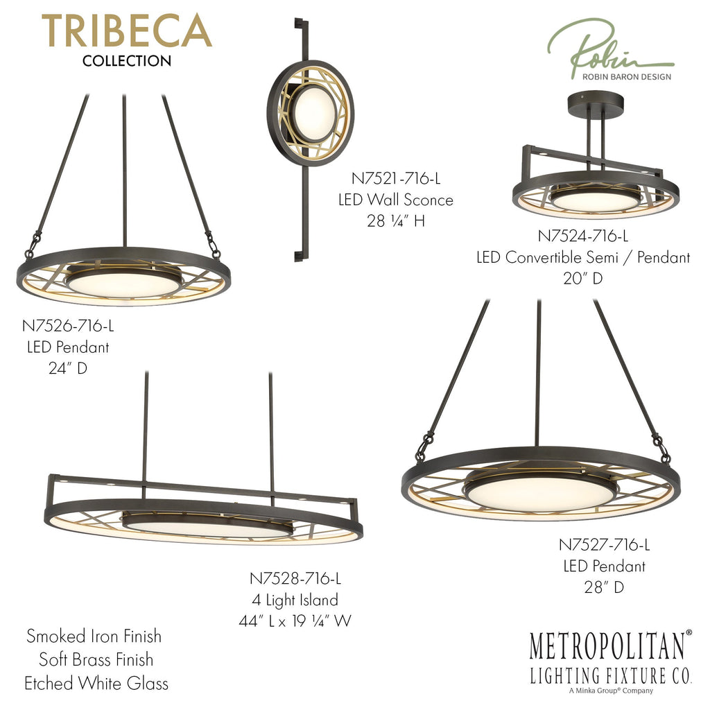 The full Tribeca Collection, designed by Robin Baron for the Minka Group