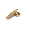 Satin Brass Silhouette Hammered Lever, front view