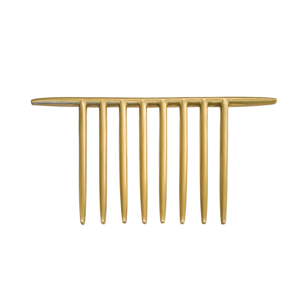 Satin Brass Comb Large, horizontal view