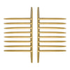 Satin Brass Comb Large, paired vertical view