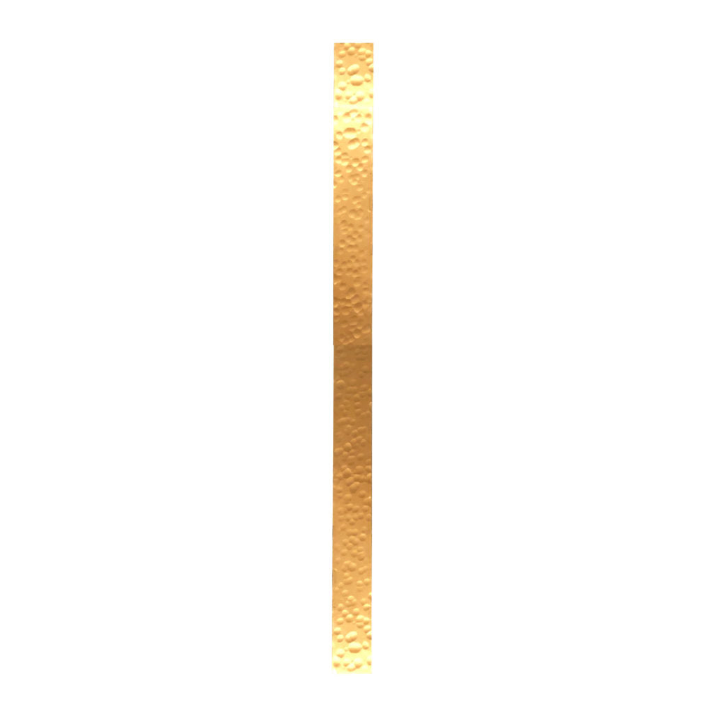 Satin Brass Linear Long, vertical view