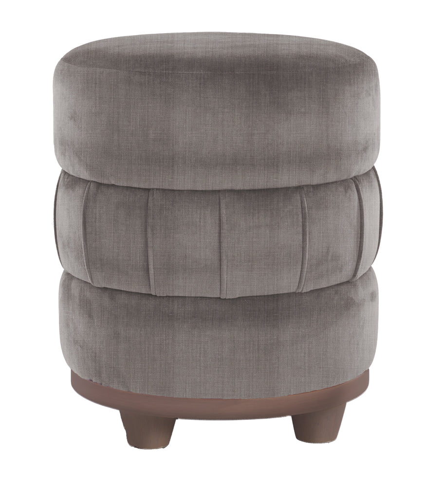 Coffee Linen Rock Solid Triple Tiered LB Ottoman, front view