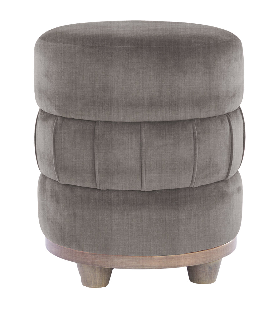 Gray Fog Linen Rock Solid Triple Tiered LB Ottoman, front view
