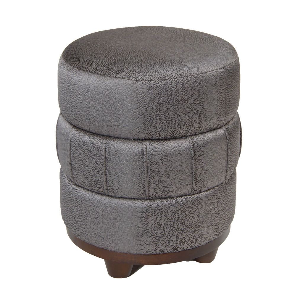 Triple Tiered Gray LB Ottoman, front view