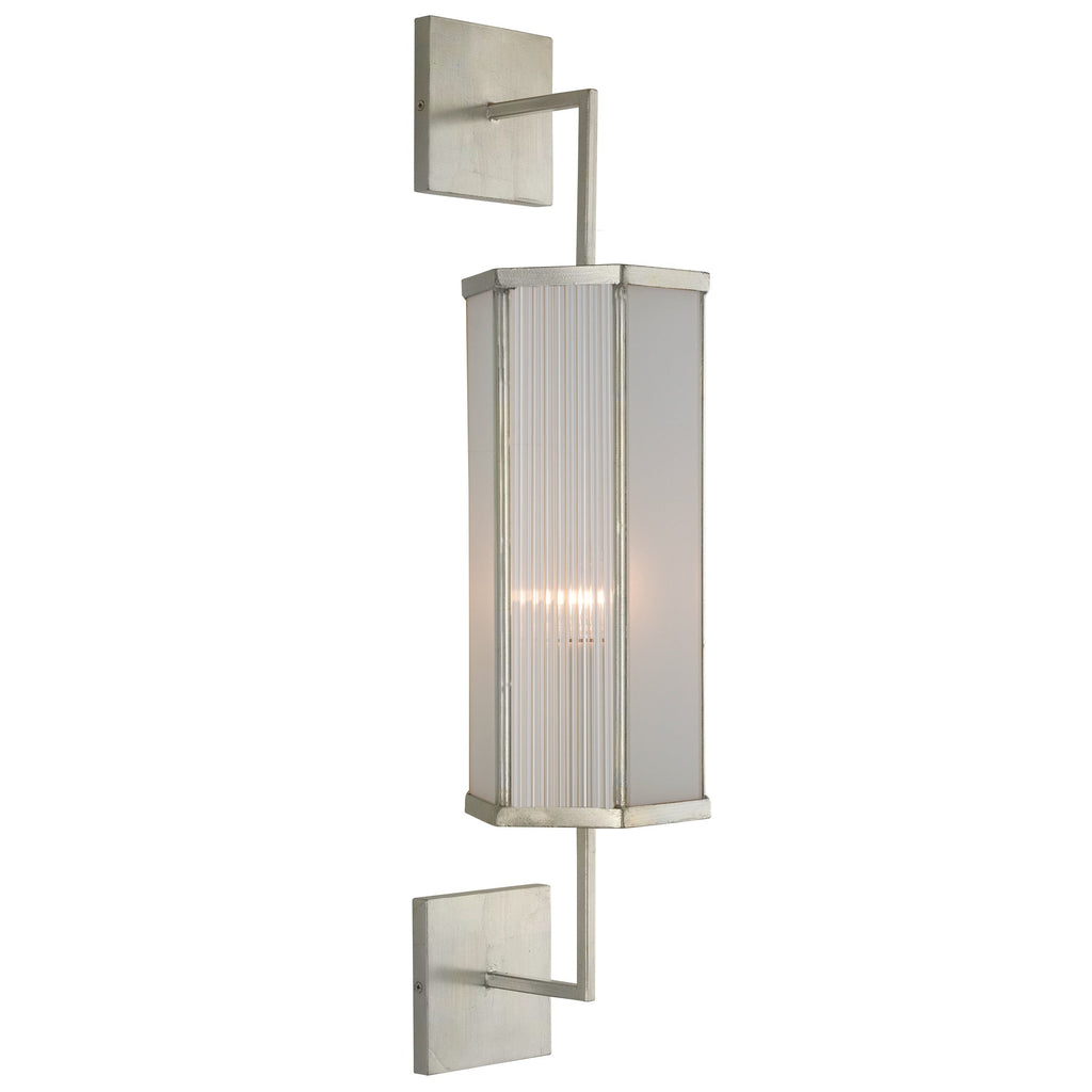 Brushed Champagne Edge Sconce, angled view