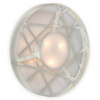 Brushed Champagne Icon Semi Flush, front angled view