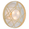 Brushed Gold Icon Semi Flush, angled view