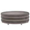 Gray Fog Linen Rock Solid Triple Banded OB Ottoman, front view