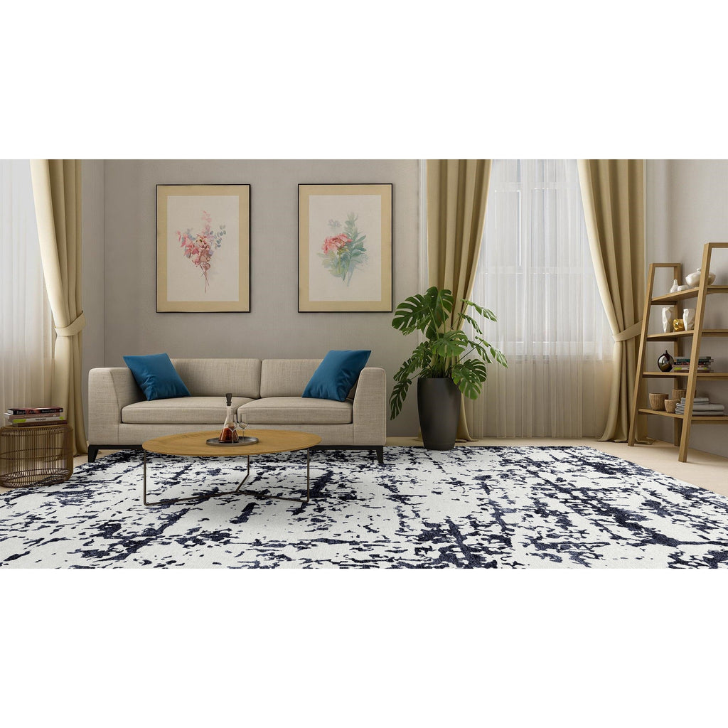 Shimmer Rug Navy, lifestyle view