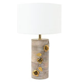 Baroque Floral Gold Foil Table Lamp