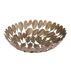 Leaf shaped decorative fruit bowl